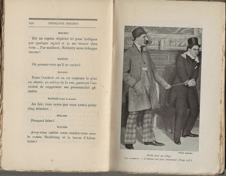 Sherlock Holmes — Pièce en 5 actes · Pierre Decourcelle d'après Conan Doyle & Gillette · Édition originale unique · Pierre Lafitte, c. 1910