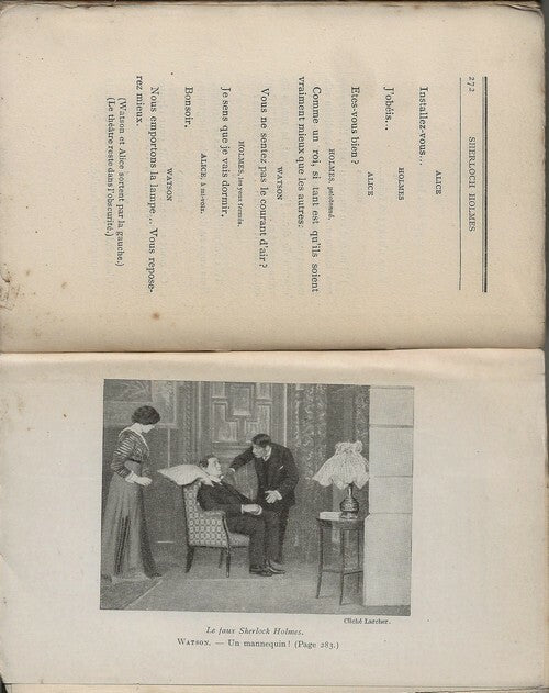 Sherlock Holmes — Pièce en 5 actes · Pierre Decourcelle d'après Conan Doyle & Gillette · Édition originale unique · Pierre Lafitte, c. 1910