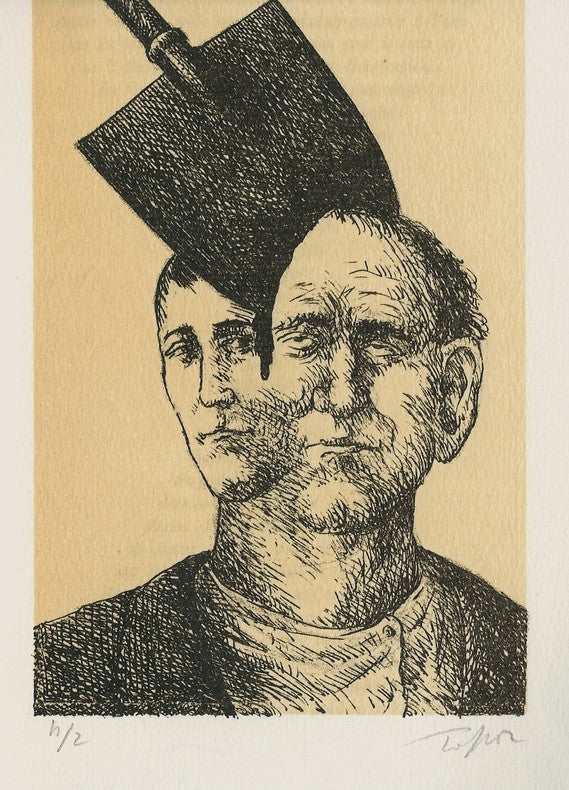 Le Baladin du Monde Occidental — J.M. Synge · 4 lithographies originales signées de Topor · Hors commerce H/2 · Dédicace du traducteur · La Délirante, 1974