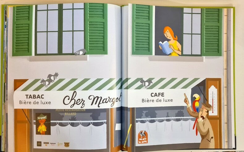 Le Jacquot de Monsieur Hulot — David Merveille · Dessin original pleine page signé · D'après Jacques Tati · Éditions du Rouergue, 2006