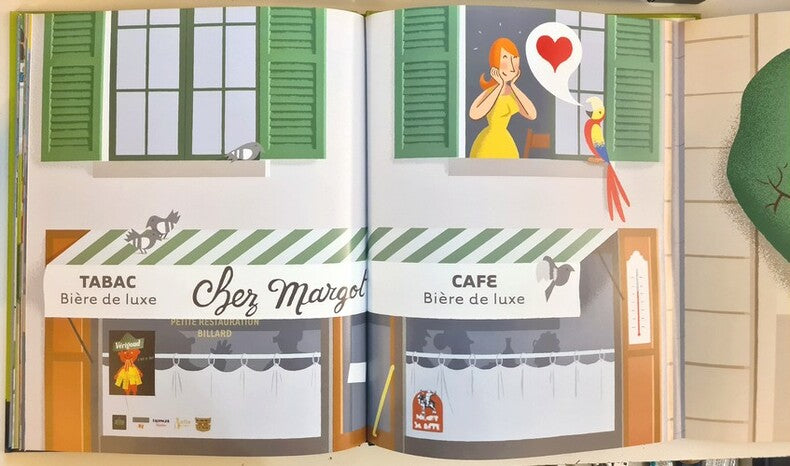Le Jacquot de Monsieur Hulot — David Merveille · Dessin original pleine page signé · D'après Jacques Tati · Éditions du Rouergue, 2006