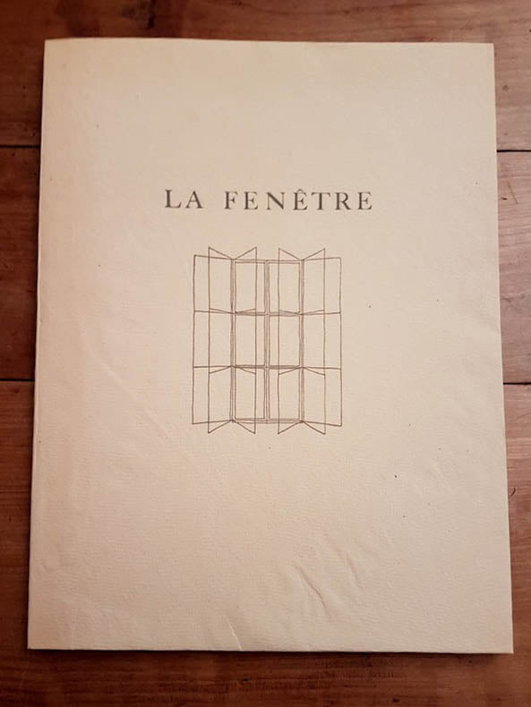 La Fenêtre — Francis Ponge · 2 pointes sèches de Charbonnier · N° 74/66 sur Rives · Édition originale · John Devoluy, 1955