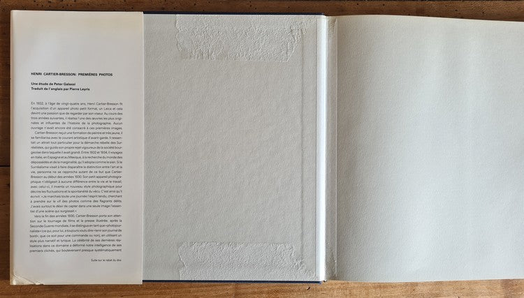 Henri Cartier-Bresson — Premières Photos · Dédicace signée des initiales · Édition originale · Arthaud, 1991