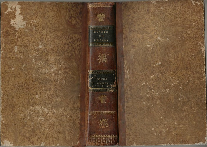 Œuvres Choisies de Le Sage — Le Diable Boiteux · Frontispice et 4 planches gravées · Reliure demi-veau · Imprimerie Leblanc, Paris, 1810