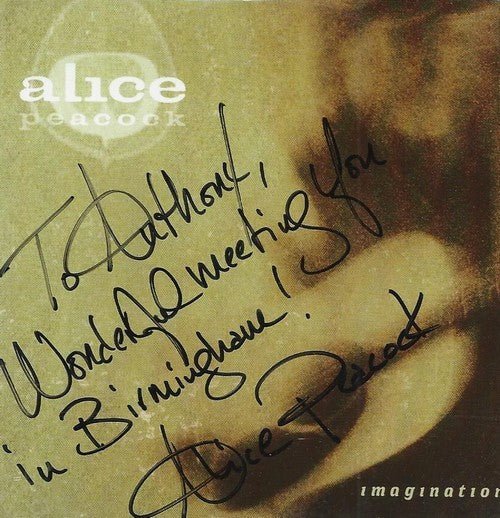 Imagination — Alice Peacock · Mini CD promotionnel · Dédicace autographe signée · Awage Records, 2002