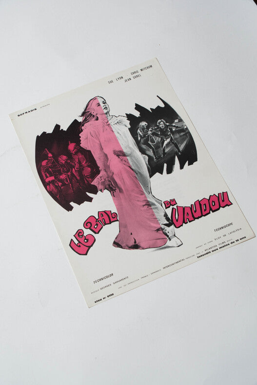 Le Bal du Vaudou — Affichette originale d'exploitation · Eloy de la Iglesia · Sue Lyon · Sofradis, 1973