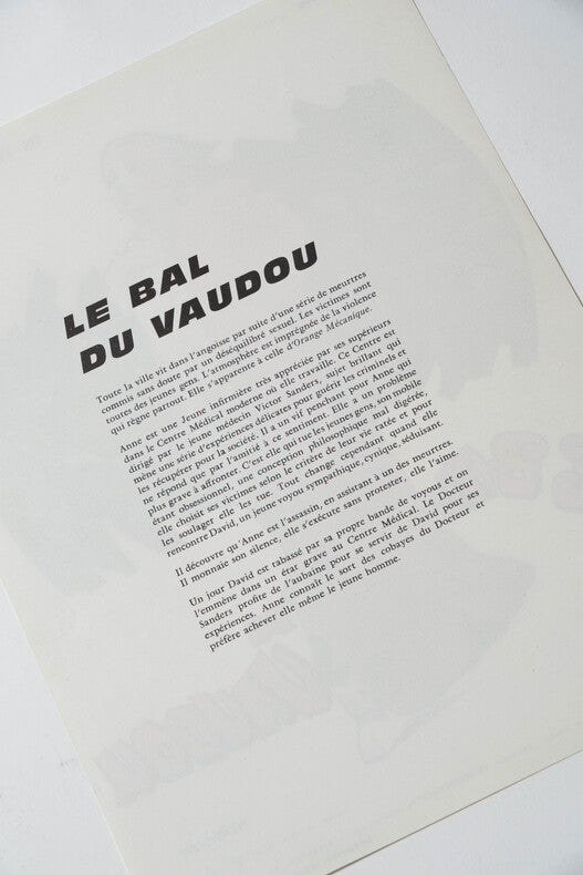 Le Bal du Vaudou — Affichette originale d'exploitation · Eloy de la Iglesia · Sue Lyon · Sofradis, 1973