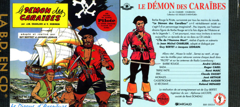 Barbe-Rouge : Le Démon des Caraïbes — CD digipack · Feuilleton audio · Réédition remastérisée · Big Beat Records / Dargaud
