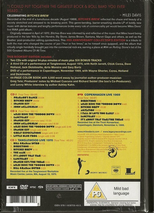 Bitches Brew - 40th Anniversary — Miles Davis · Coffret de luxe édition limitée · 3 CD + DVD · Neuf sous blister · Sony Music, 2015