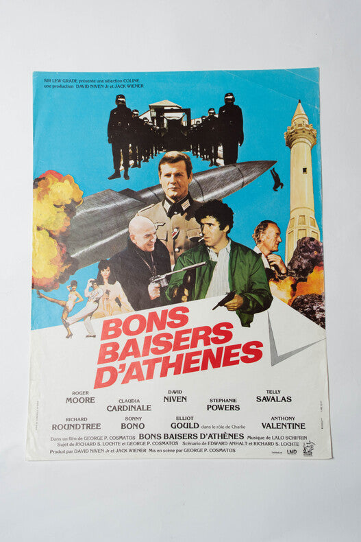 Bons Baisers d'Athènes — Affiche originale d'exploitation · George Cosmatos · Roger Moore · Telly Savalas · 1979