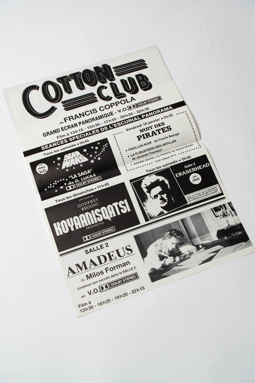 Cotton Club — Affichette originale de salle · Francis Ford Coppola · Escurial-Panorama Paris, 1984