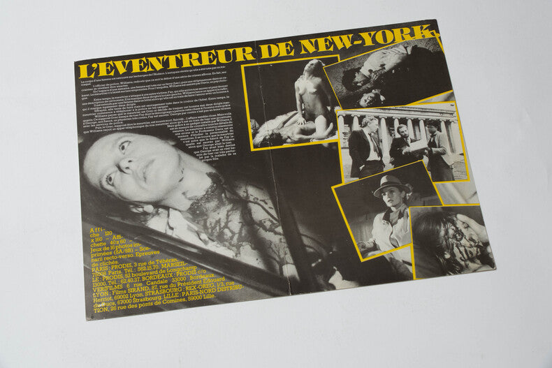 L'Éventreur de New York — Affichette originale d'exploitation · Lucio Fulci · SN.Prodis, 1982