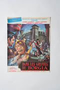 Dans les Griffes de Borgia & Les Amours d'Hercule — Double affichette originale dépliante · Illustration Mascii · Sigmadis, 1959
