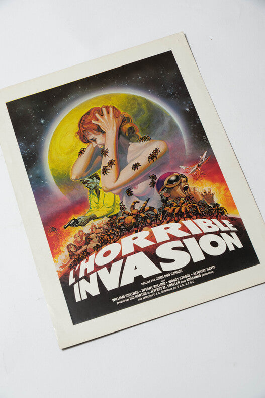 L'Horrible Invasion — Affichette originale d'exploitation · John Bud Cardos · William Shatner · Illustration Michel Landi · UGC/CFDС, 1977