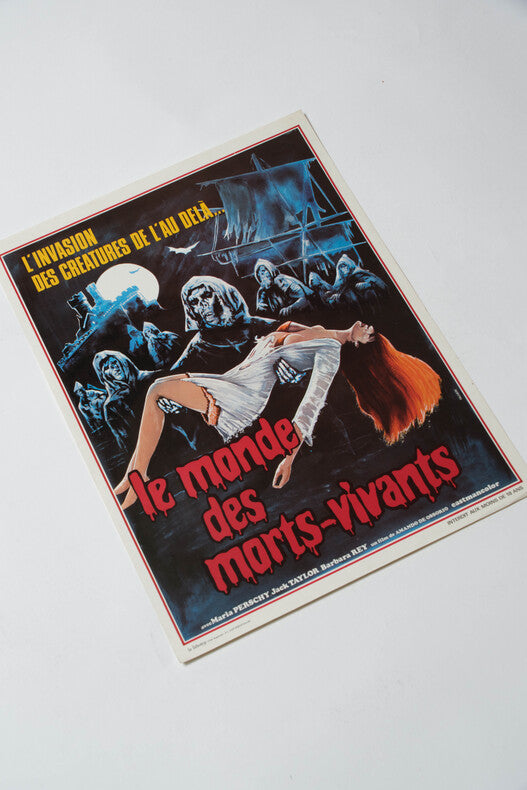 Le Monde des Morts-Vivants — Affichette originale d'exploitation · Amando de Ossorio · 1974
