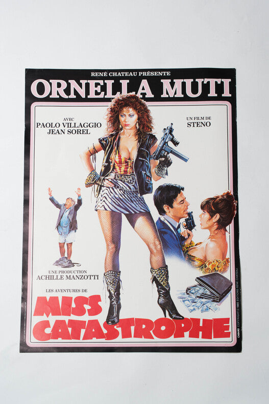 Miss Catastrophe — Affiche originale d'exploitation · Steno · Ornella Muti · Paolo Villaggio · 1983