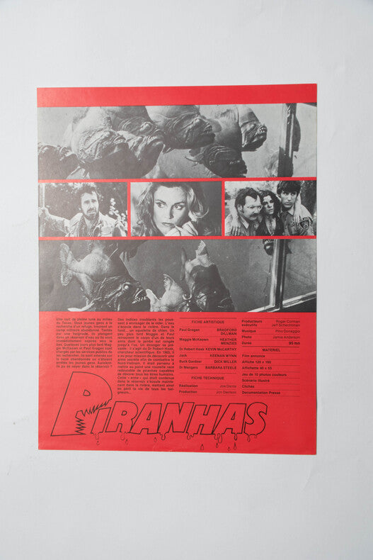 Piranhas — Affichette originale d'exploitation · Joe Dante · United Artists, 1978