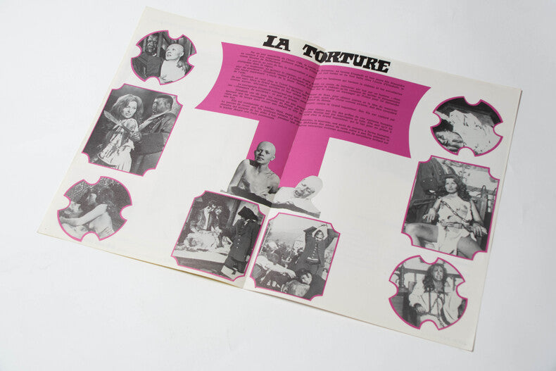 La Torture — Dépliant original d'exploitation · Adrian Hoven · Suite de La Marque du Diable · AudiFilm, 1973