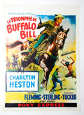 Le Triomphe de Buffalo Bill — Affiche originale belge · Jerry Hopper · Charlton Heston · 1953