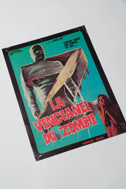 La Vengeance du Zombie — Affichette originale d'exploitation · Manuel Caño · Univers Galaxie Films, 1975